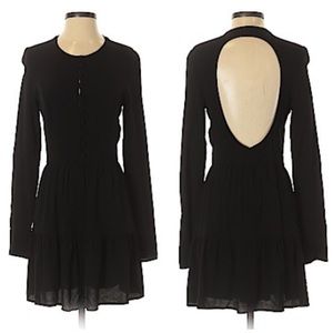 Revolve Flynn Skye Black Button Down Open Back Dress Small